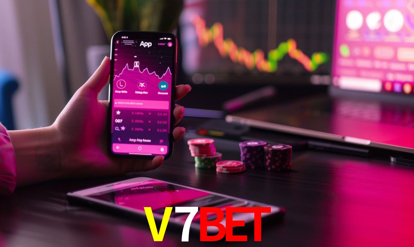 Comparação APP mobile vs versão web da V7BET